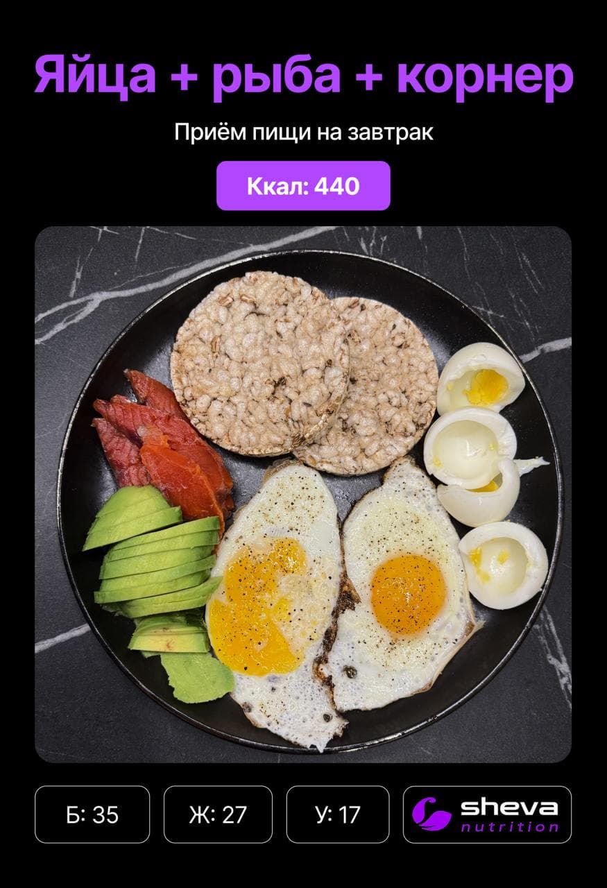 Завтрак - 440 ккал