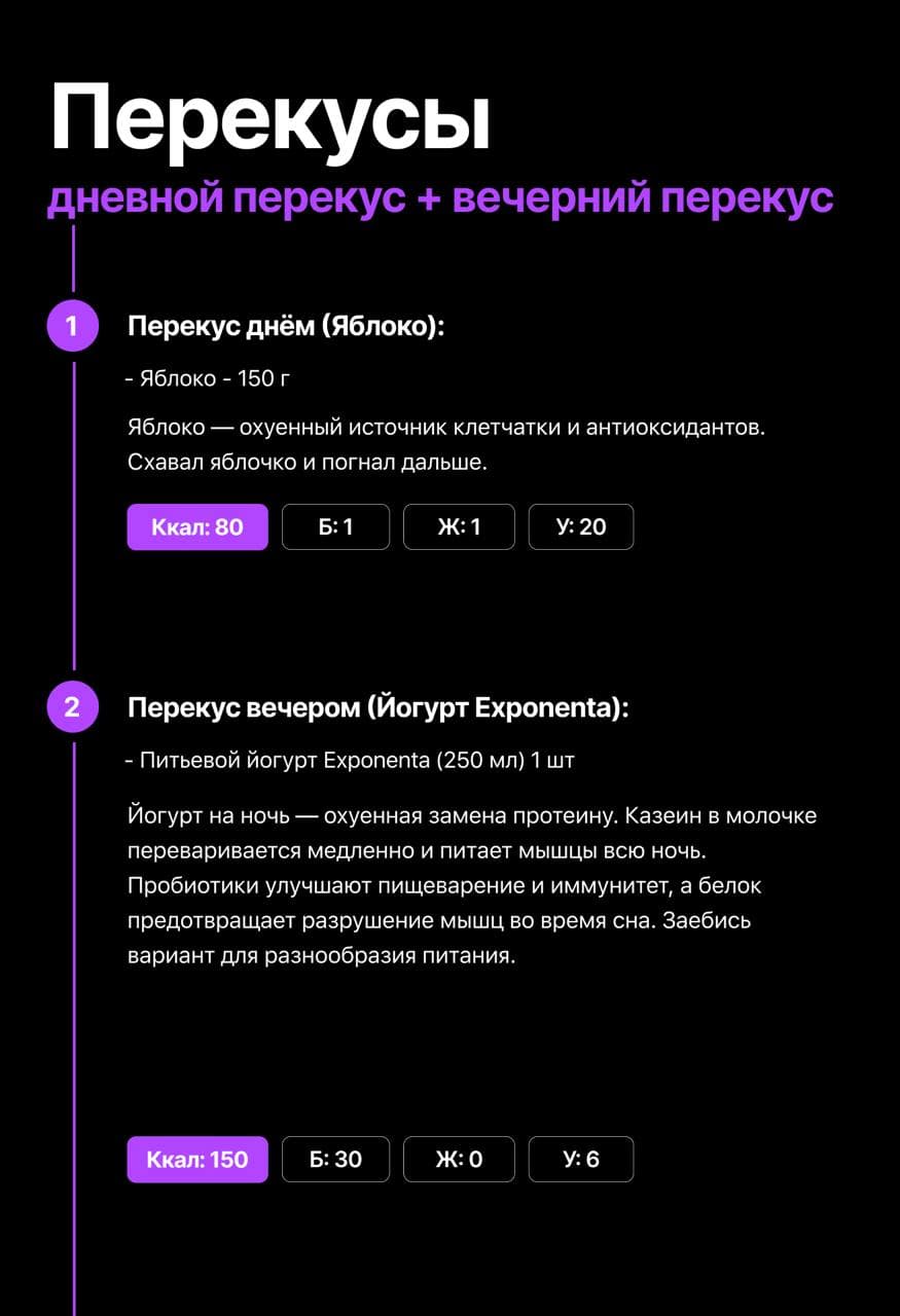 Перекусы - Яблоко + Йогурт Exponenta
