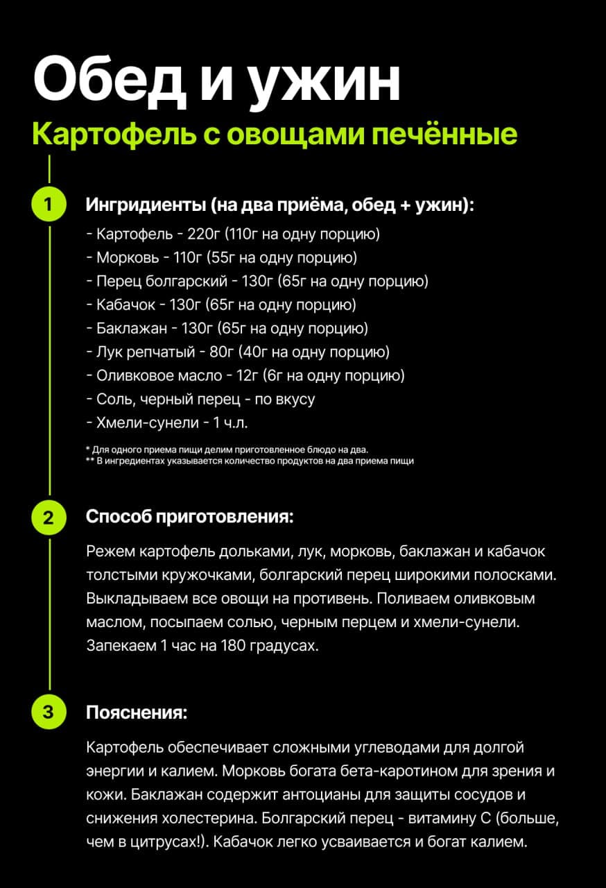 Обед и ужин - Картофель с овощами печённые